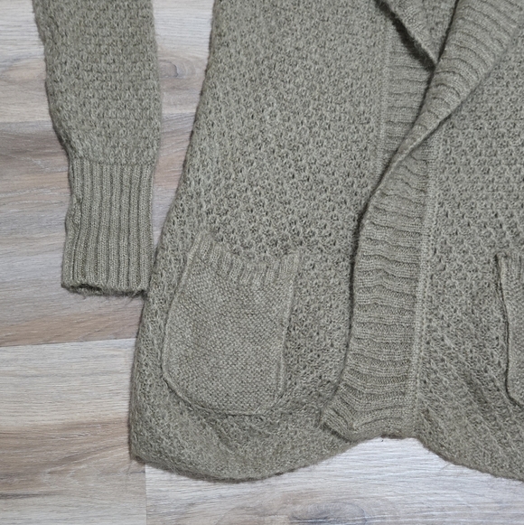 Vintage Zara Mohair Wool Blend Hoodie Cardigan Sweater - Picture 5 of 11